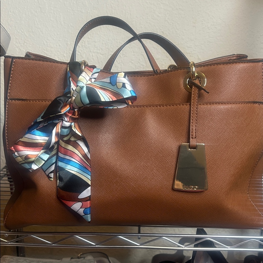 Aldo Tan Satchel (twilly not included )